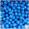 BeadTin True Blue Neon Bright 8mm Faceted Round Plastic Craft Beads (450pcs)